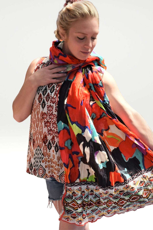 Inca Cotton Bright Printed Wrap