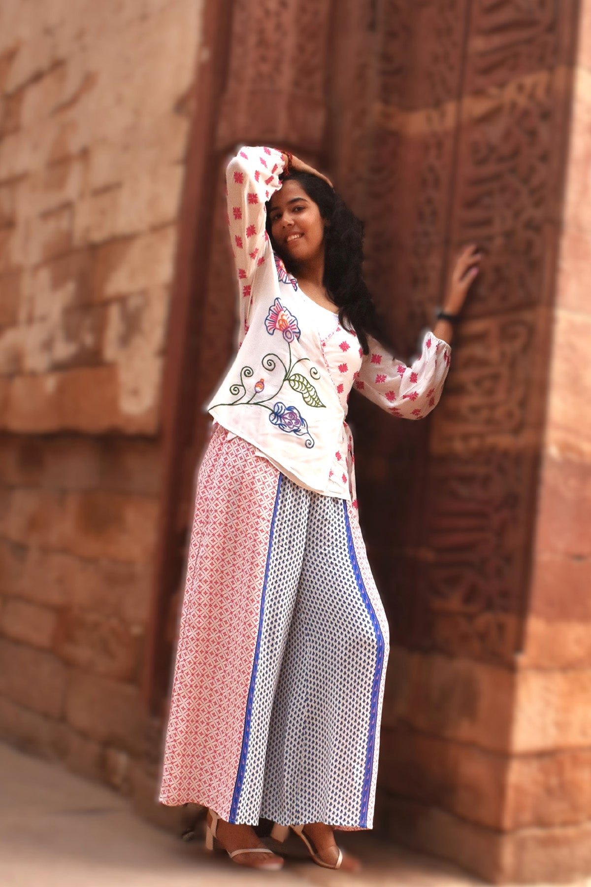 Ayse Embroidered Wrap top zohaonline