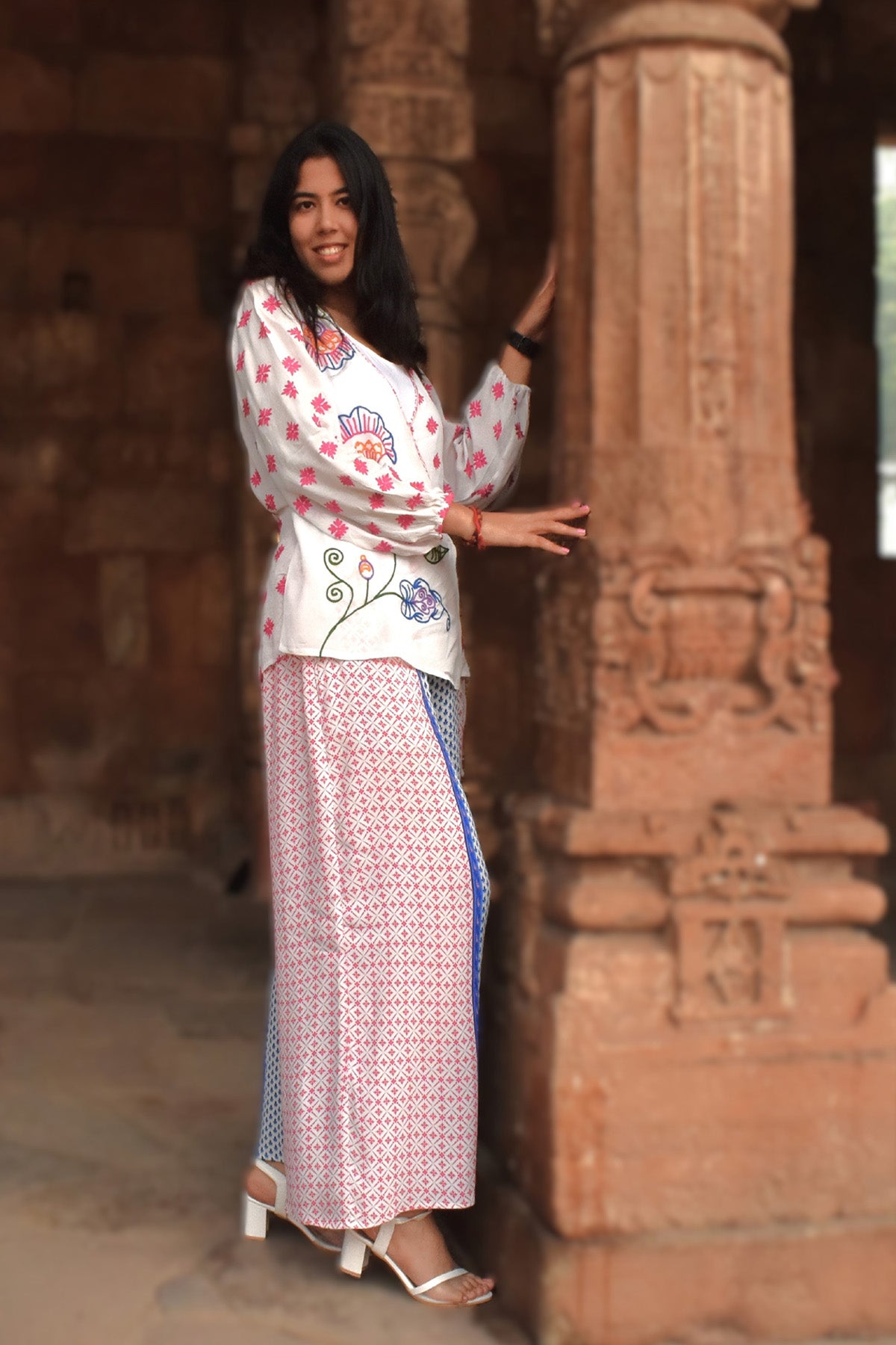 Ayse Embroidered Wrap top zohaonline