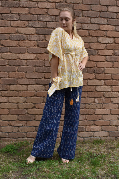 ETHICAL OUTFIT- ZINNIA SHORT KAFTAN TOP WITH KIA PANTS- zohaonline