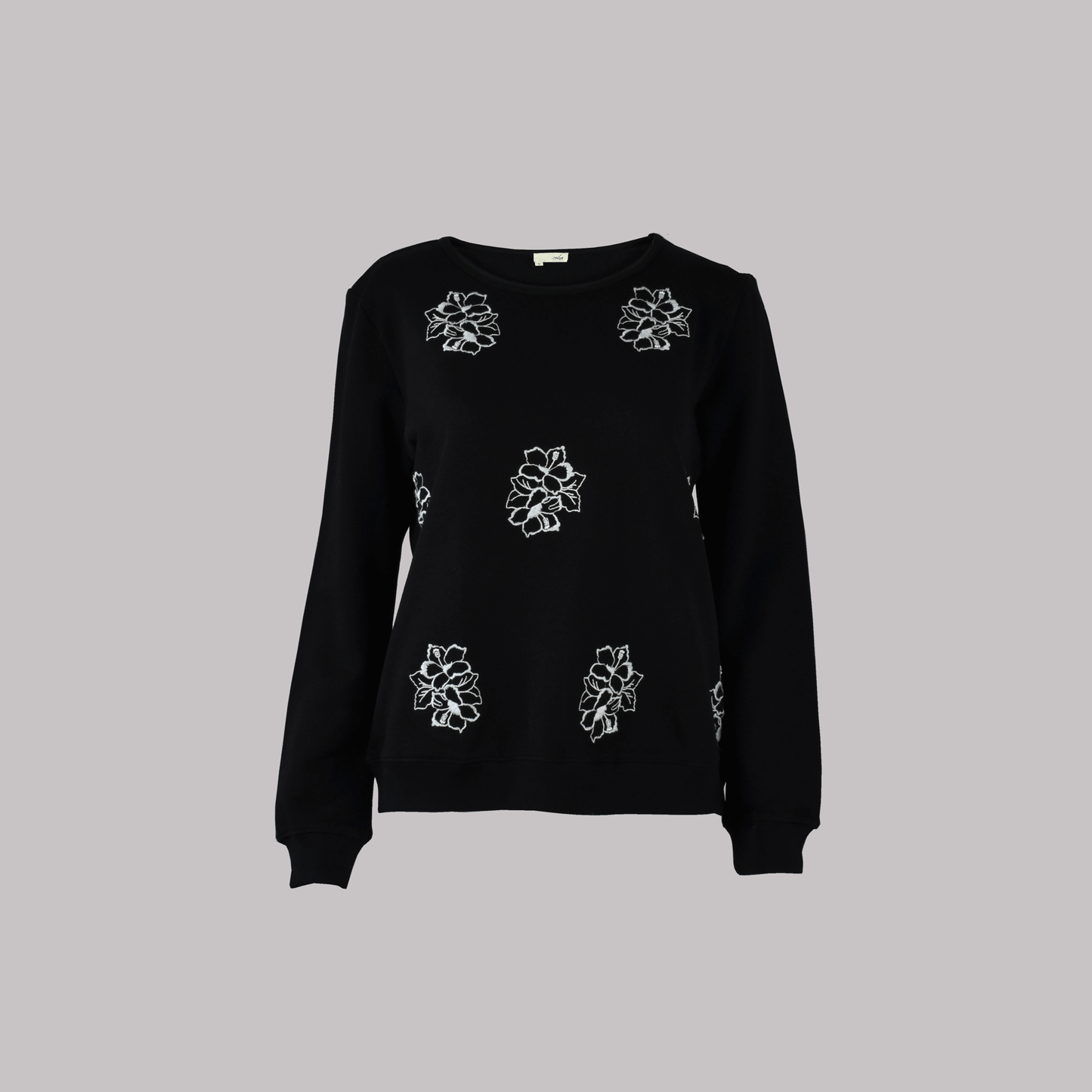 ADAH FLORAL EMBROIDERED KNIT TOP - zohaonline