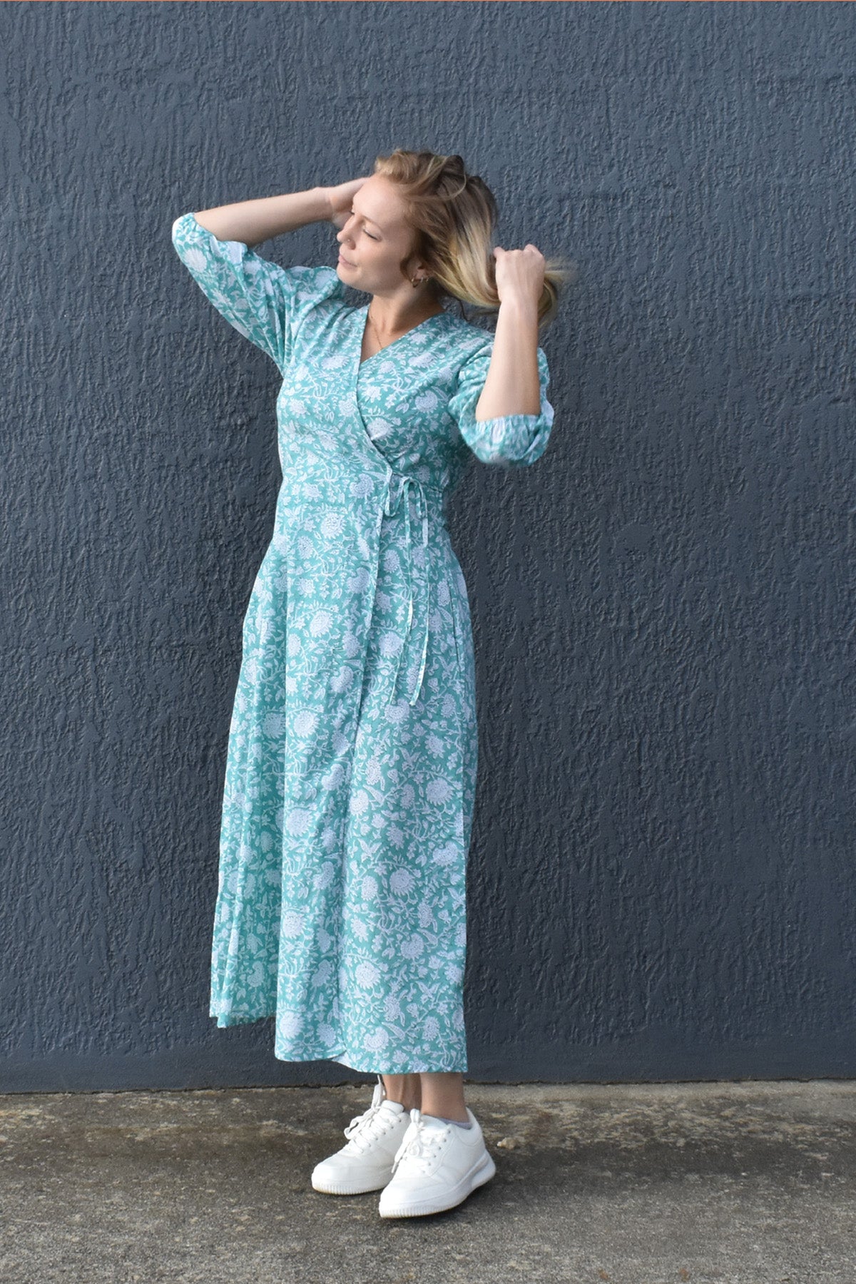 ZEPHYR PRINTED WRAP MAXI DRESS - zohaonline