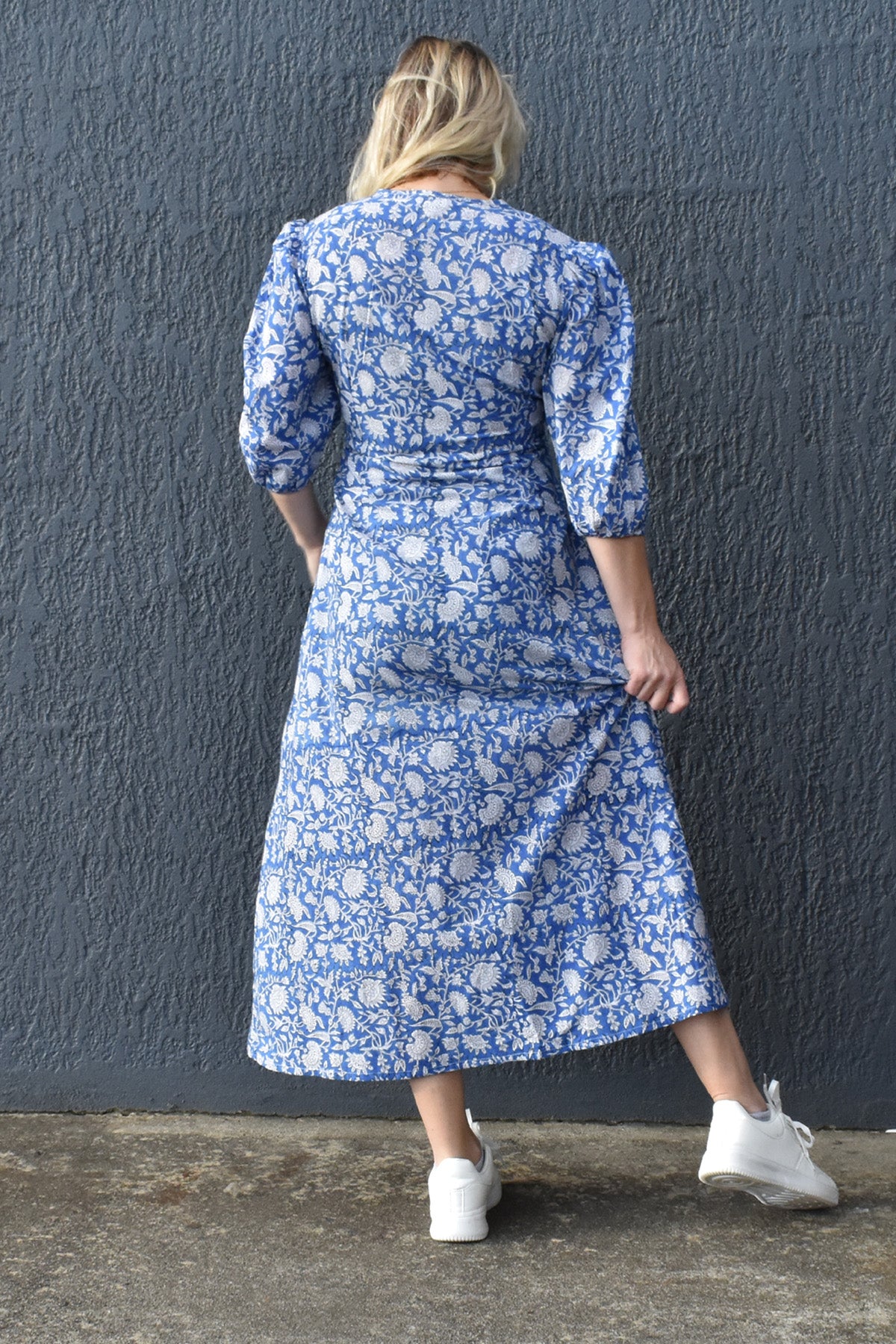 ETHICALLY MADE ZEPHYR PRINTED WRAP MAXI DRESS - zohaonline