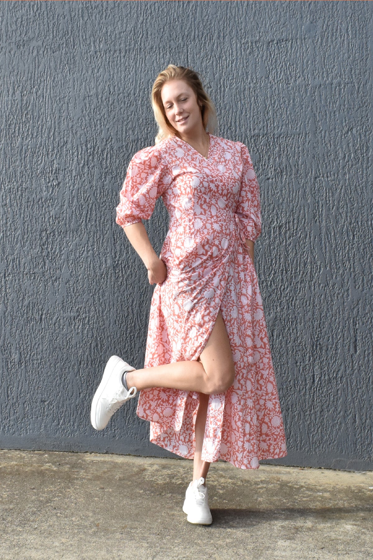 ZEPHYR PRINTED WRAP MAXI DRESS - zohaonline