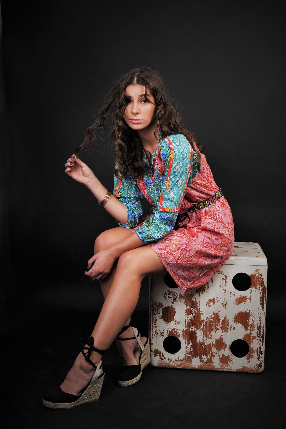 MEADOW FLORAL PATCHWORK DRESS - zohaonline