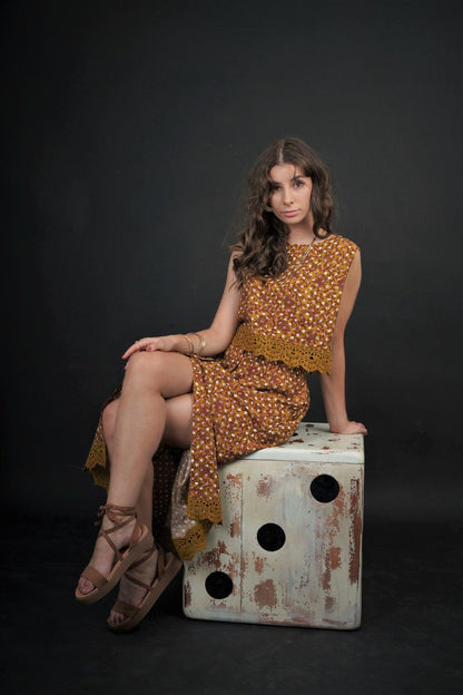 AZALEA FLORAL POLKA TOP - zohaonline