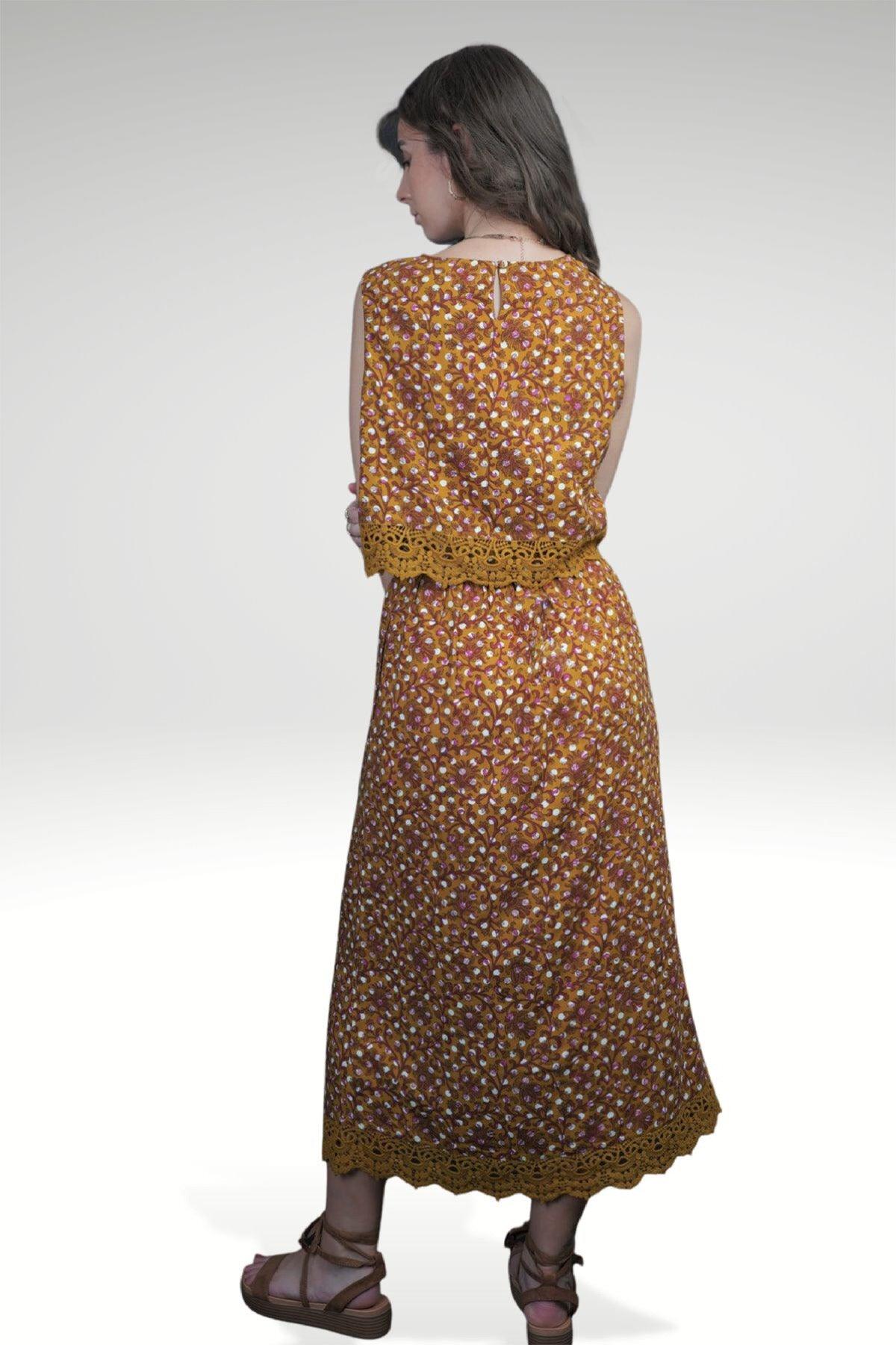 GRACE FLORAL POLKA SKIRT - zohaonline