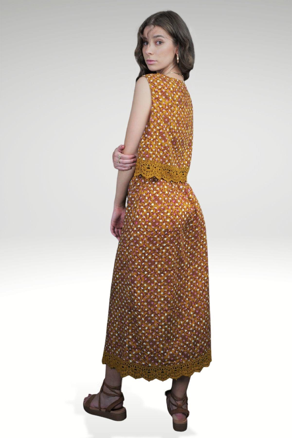 GRACE FLORAL POLKA SKIRT - zohaonline