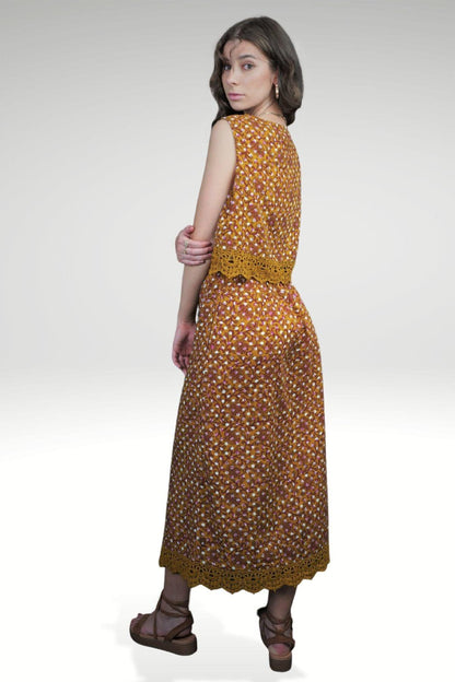 GRACE FLORAL POLKA SKIRT - zohaonline
