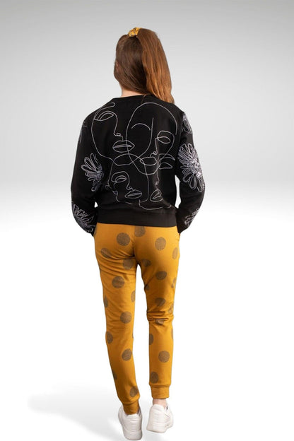 LETICIA EMBROIDERED KNIT SWEATSHIRT - zohaonline