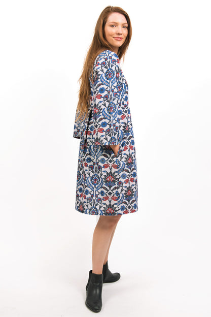 LUNA TILE PRINT DRESS - zohaonline