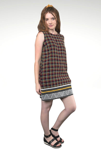 BELLA EMBROIDERED SHIFT DRESS - zohaonline worn unbelted