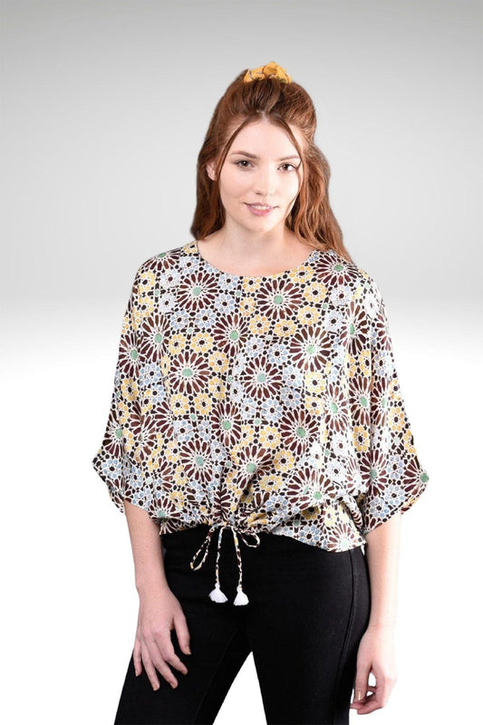 ELEKTRA MODAL PRINTED TOP - zohaonline