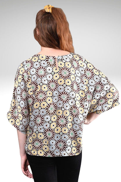 ELEKTRA MODAL PRINTED TOP - zohaonline