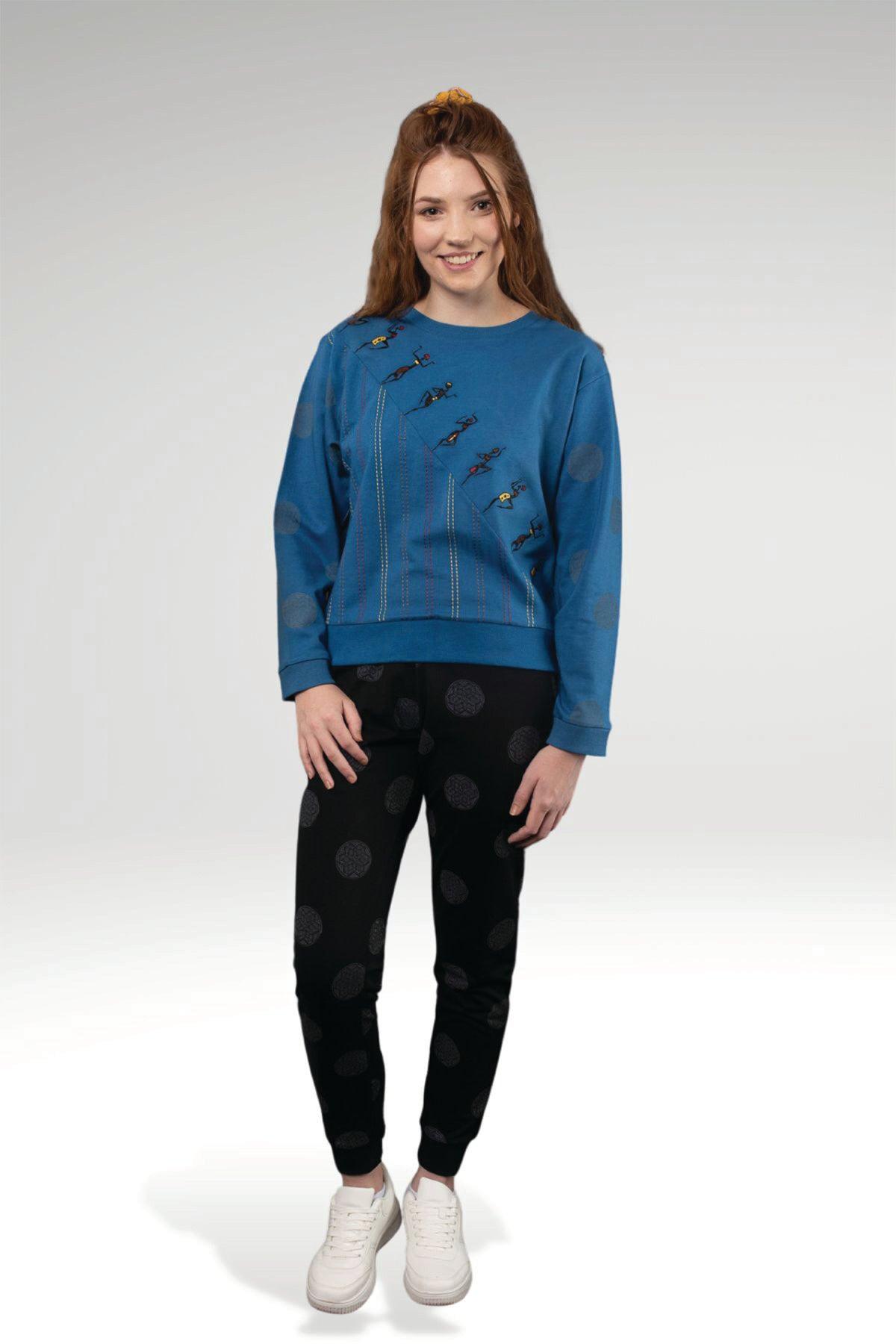 ELOISE EMBROIDERED KNIT SWEATSHIRT - zohaonline