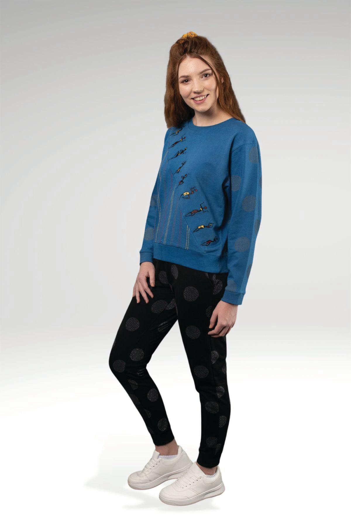 ELOISE EMBROIDERED KNIT SWEATSHIRT - zohaonline