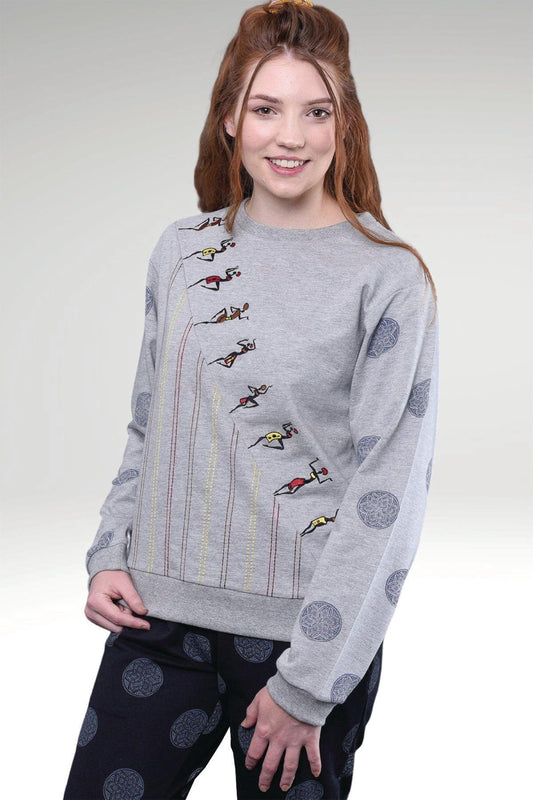 ELOISE EMBROIDERED KNIT SWEATSHIRT - zohaonline