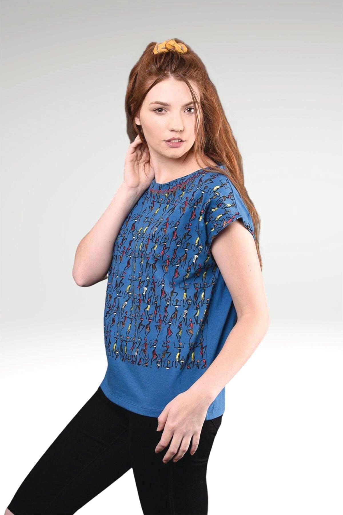 FARICA EMBROIDERED KNIT TEE - zohaonline