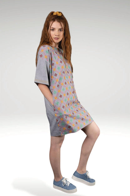 FEIROUZ EMBROIDERED DRESS - zohaonline