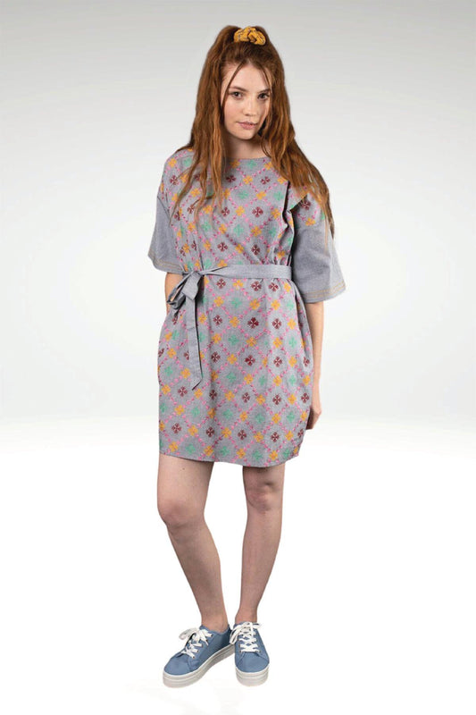 FEIROUZ EMBROIDERED DRESS - zohaonline