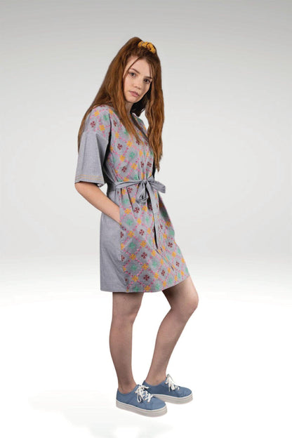 FEIROUZ EMBROIDERED DRESS - zohaonline