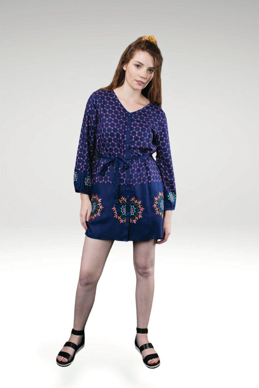 MELIKA EMBROIDERED TUNIC - zohaonline
