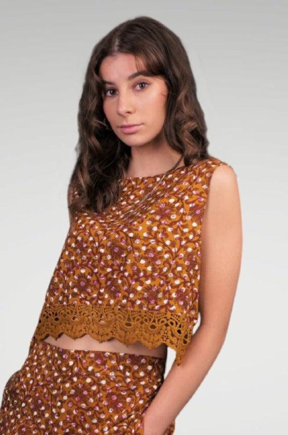 AZALEA FLORAL POLKA TOP - zohaonline