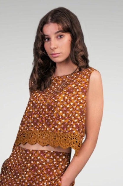 AZALEA FLORAL POLKA TOP - zohaonline