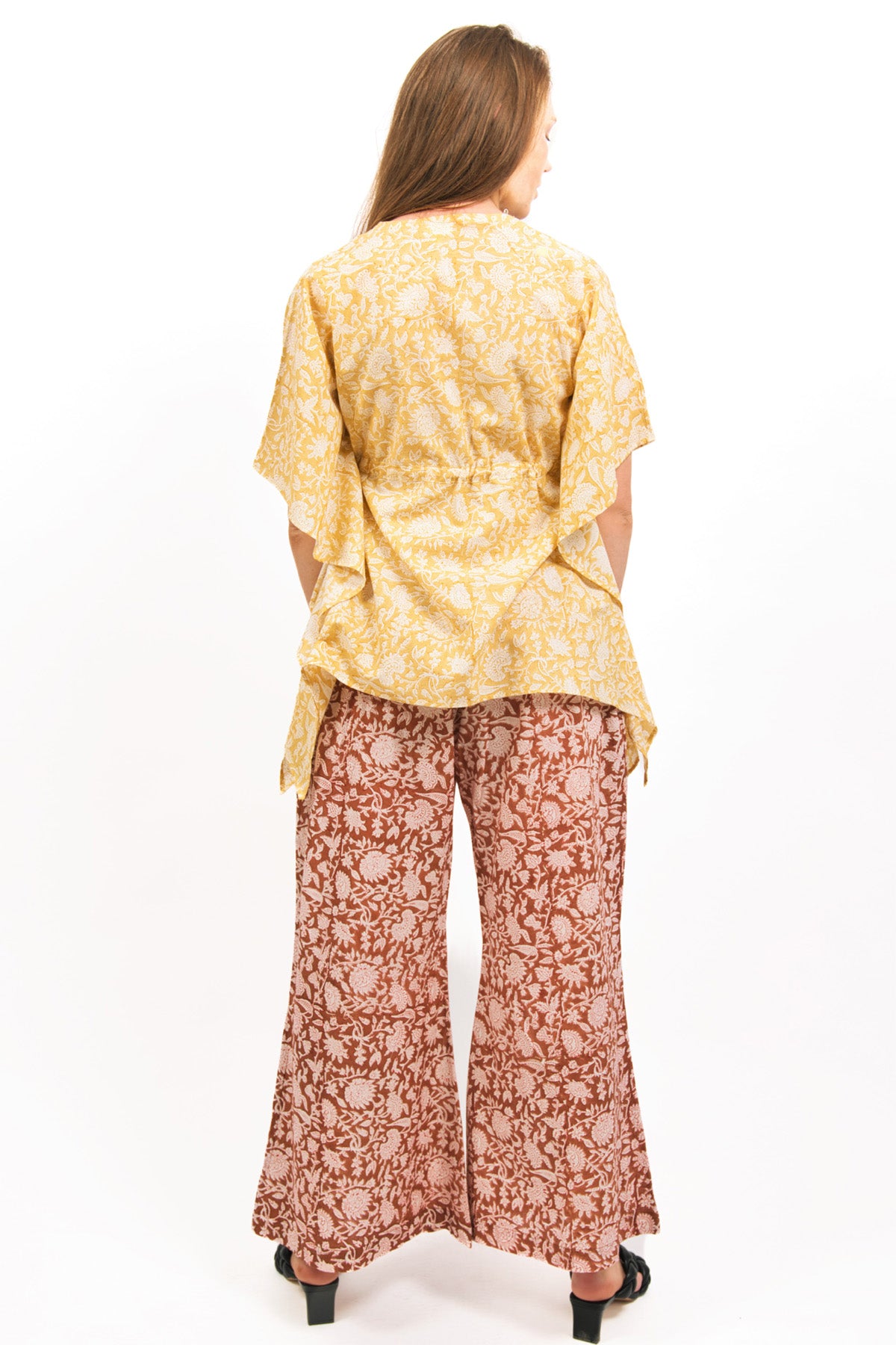ZINNIA SHORT KAFTAN TOP - BACK SHOT ON  MODEL- zohaonline