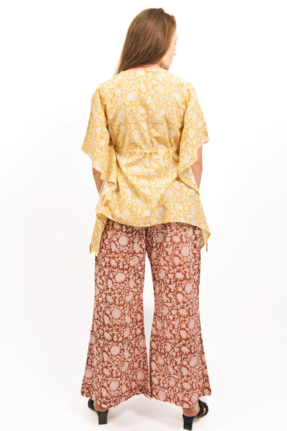 ZINNIA SHORT KAFTAN TOP - BACK SHOT ON  MODEL- zohaonline